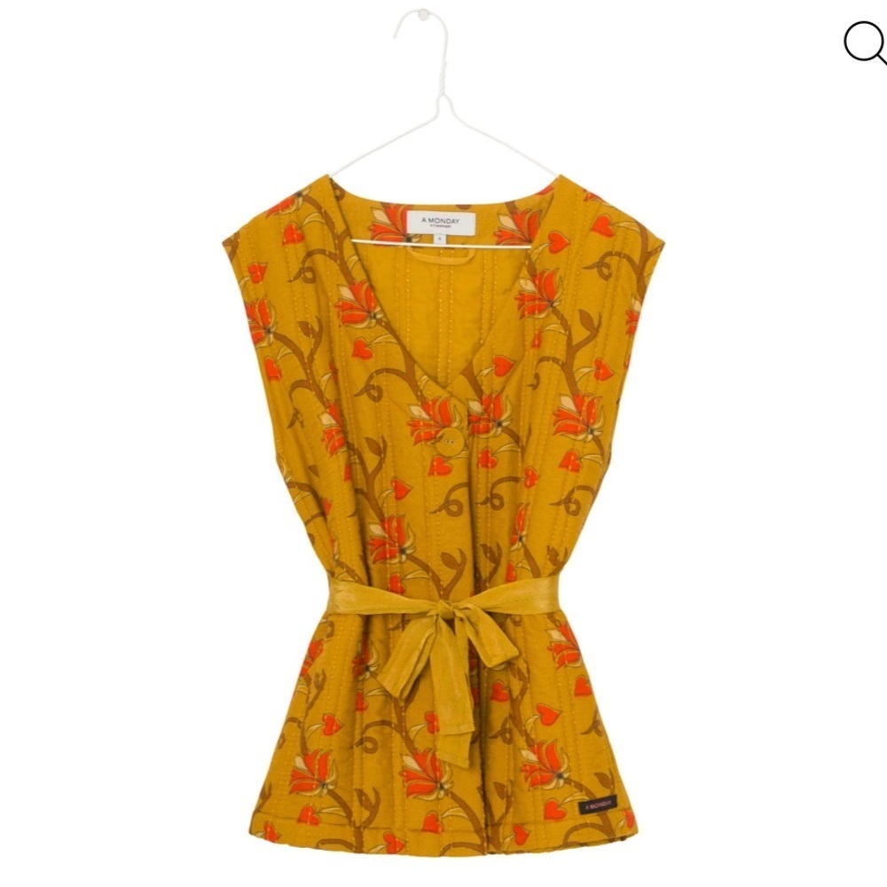 Mustard Floral Kids Top By Boutique Designer A Monday In Copenhagen